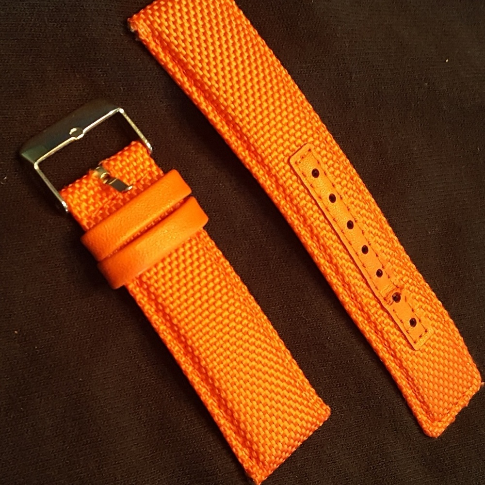 "NAVIFORCE" ORANGE BALLISTIC NYLON WATCH STRAP